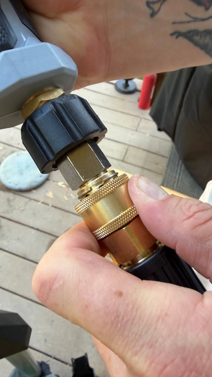 Wand quick-connect feature on the Ego Power+ HPW3204-2 Pressure Washer