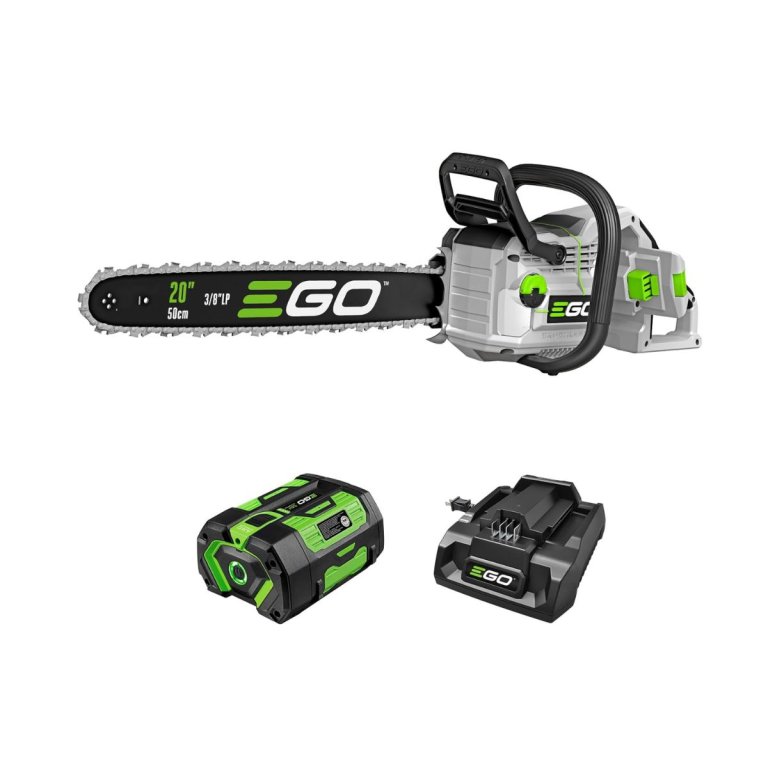 EGO POWER+ Chain Saw, 20” Battery Powered Chainsaw, Electric Cordless, Includes 56V 6.0Ah Battery and Charger – CS2005