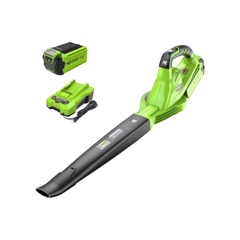 Greenworks 40V Cordless Leaf Blower, 135 CFM, 2.0 Ah Battery and Charger