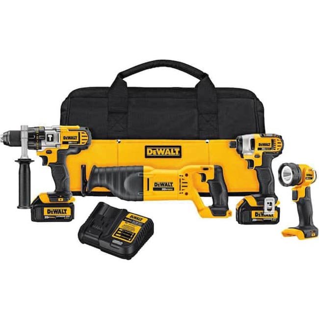 Labor Day The Home Depot Power Tools DeWalt 20V MAX 4-Tool Combo Kit