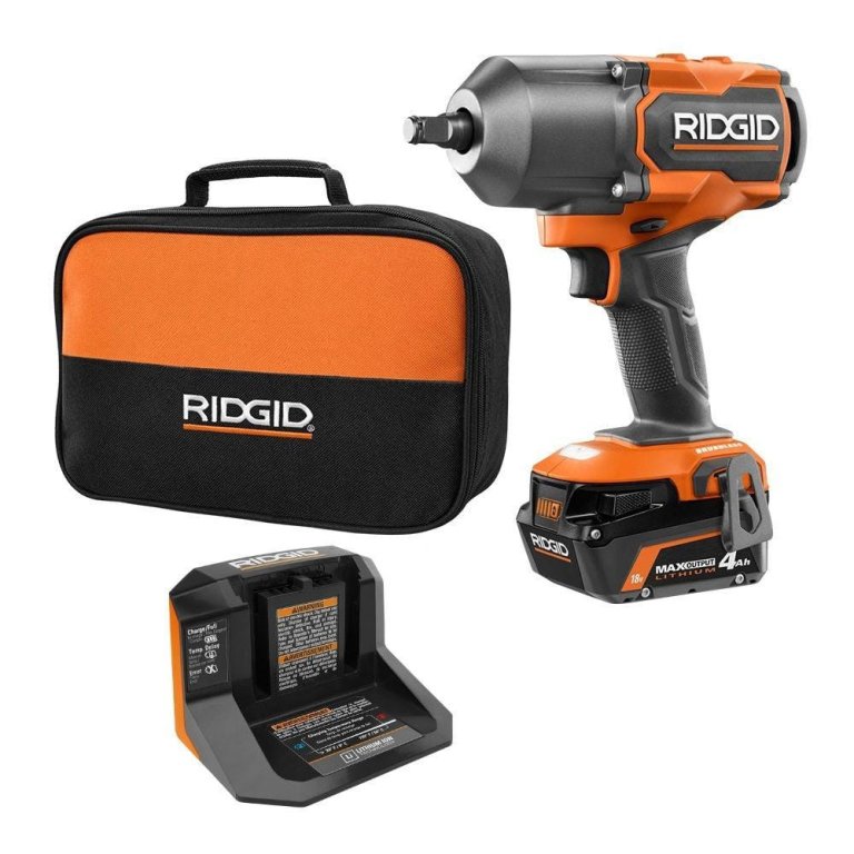 Ridgid 18V ½-Inch 4-Mode Impact Wrench Kit