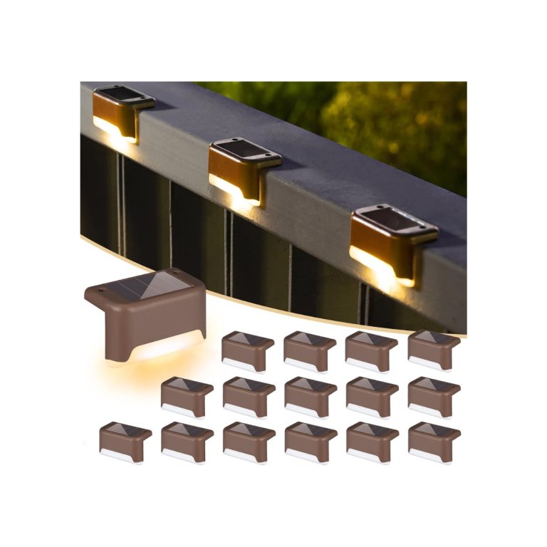 SOLPEX Solar Deck Lights Outdoor 16 Pack