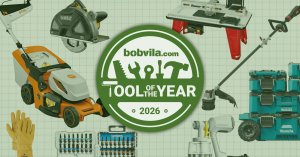 Several Tool of the Year 2026 Awards winners pictured with the awards seal, including Stihl, Makita, DeWalt, and Bauer
