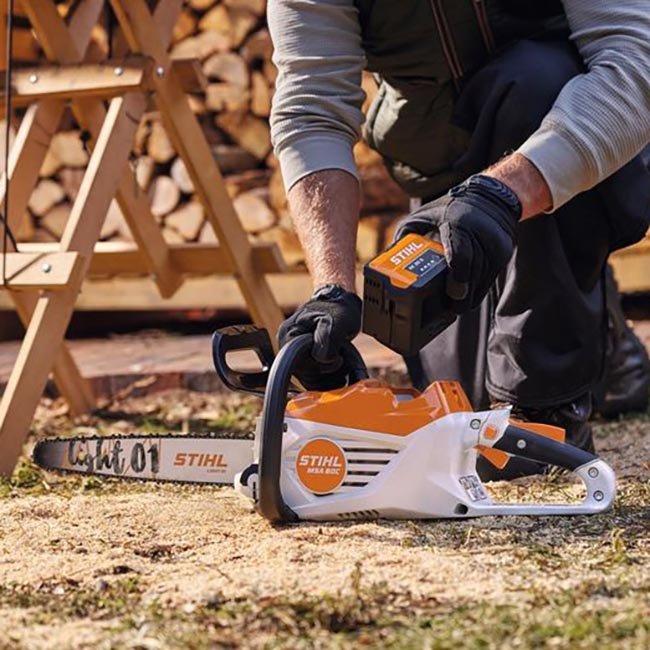 Ace Hardware Deals on Stihl Chainsaws and Firewood Gear STIHL MSA 80 14-Inch Battery Chainsaw Kit