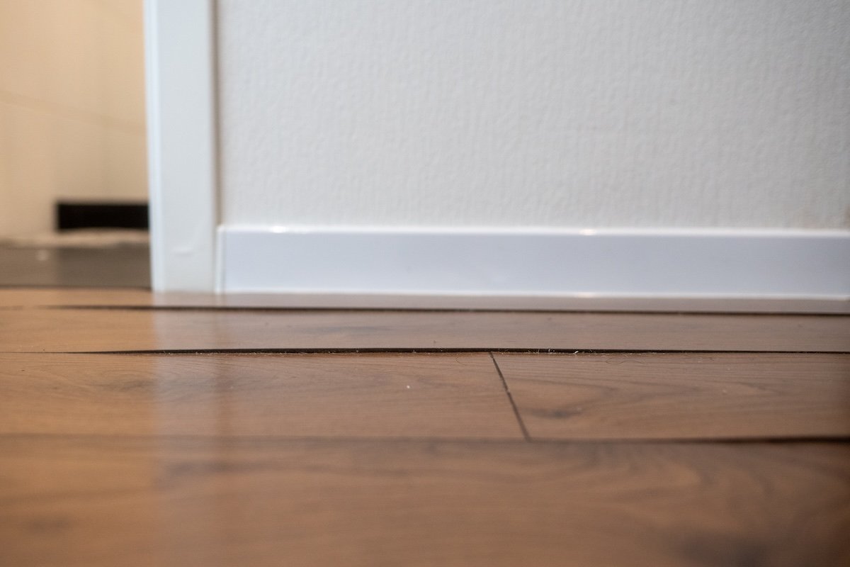 Warped flooring from indoor plumbing leak.