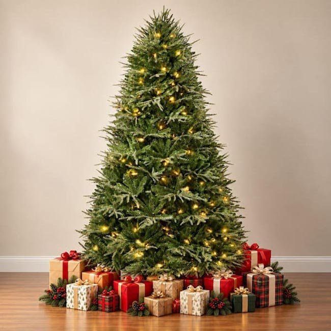Home Depot Prime Day Rival Deals HOMESTOCK 6.5-Foot Pre-Lit Christmas Tree