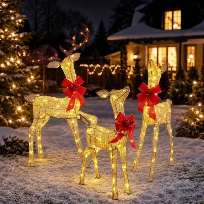 Home Depot Prime Day Rival Deals Starfree Lighted Reindeer Family, 3-Piece Set