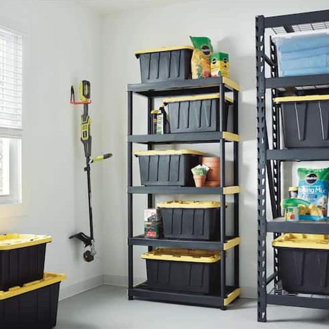How to Organize Your Garage for Under 700 dollars HDX 5-Tier Plastic Garage Storage Shelving Unit