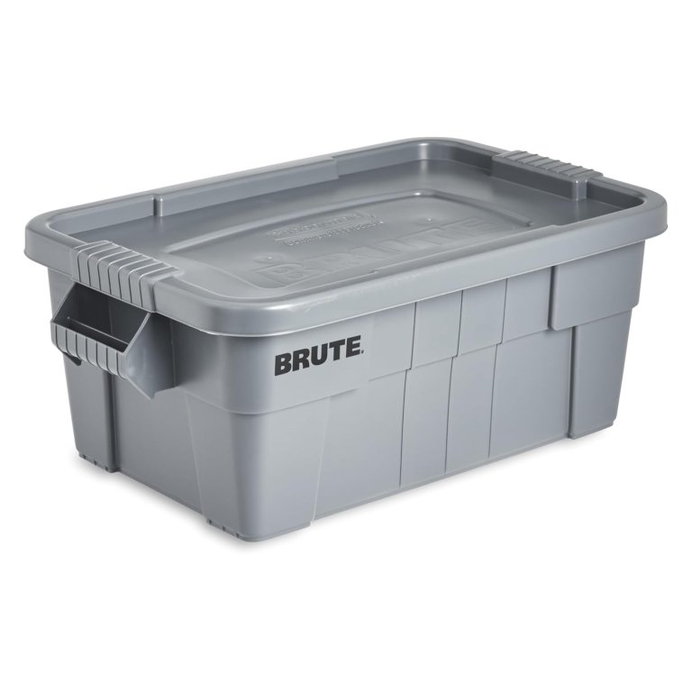 How to Organize Your Garage for Under 700 dollars Rubbermaid Brute 20-Gallon Tote With Lid