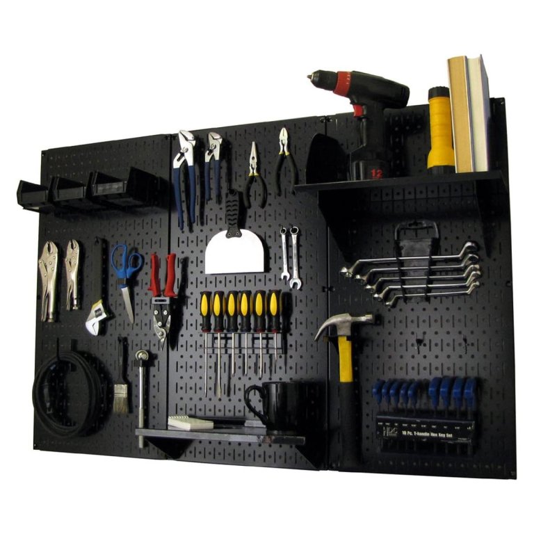How to Organize Your Garage for Under 700 dollars Wall Control Metal Pegboard Standard Tool Storage Kit