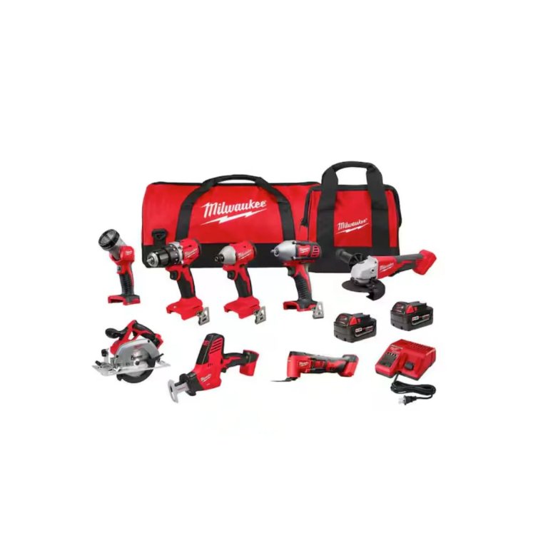 Milwaukee M18 18-Volt Lithium-Ion Cordless Combo Kit (8-Tool) with (2) Batteries Charger
