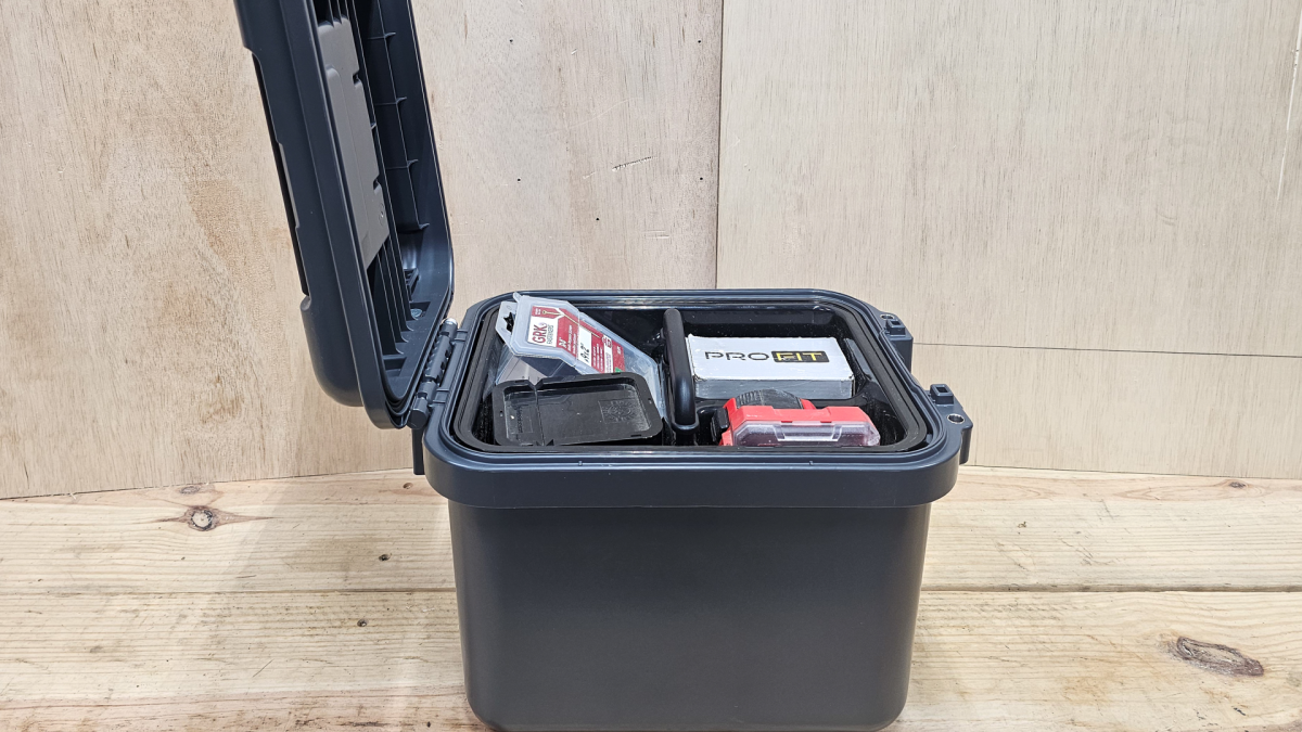Side view of open yeti go box