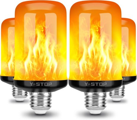 The Y-Stop Upgraded Flame Light Bulbs on a white background