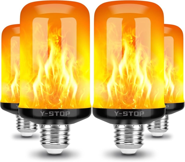 The Y-Stop Upgraded Flame Light Bulbs on a white background